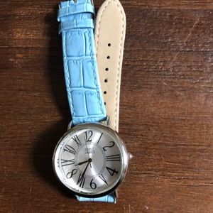 Saint James Watch with leather blue band